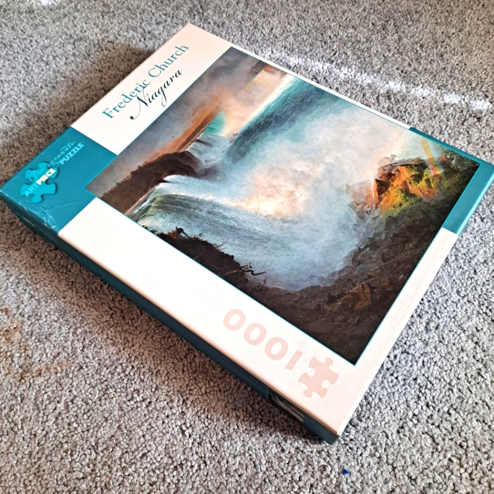 1000 Piece Puzzle Niagra Falls 20" x 25", Painting By Fredrec Church
